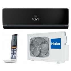 Инверторный кондиционер черного цвета Haier AS18NS4ERA - B/1U18FS2ERA